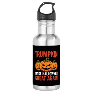 Lustige Halloween Trumpkin-Kürbis-Parodie Edelstahlflasche