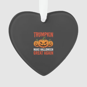 Lustige Halloween Trumpkin-Kürbis-Parodie Ornament