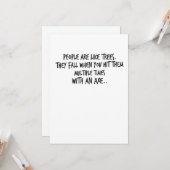 lustige halloween ziels Leute sind wie Bäume Karte (Vorderseite/Rückseite Beispiel)