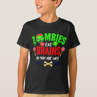 Lustige Halloween-Zombies fressen Gehirne, du bist T-Shirt
