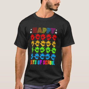 Lustige Hand Glücklicher 100. Schultag Lehrer & Sc T-Shirt