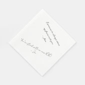Lustige handgeschriebene benutzerdefinierte Liebes Serviette (Ecke)