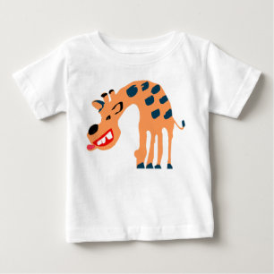 Lustige handgezeichnete Giraffe mit blauen Flecken Baby T-shirt