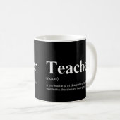 Lustige Handschrift Arbeit Definition Lehrer Kaffeetasse (VorderseiteRechts)