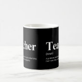 Lustige Handschrift Arbeit Definition Lehrer Kaffeetasse (Mittel)