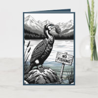 Lustige Happy Birthday Karte für Angler
