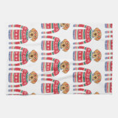 Lustige hässliche Weihnachtsstrickjacke, Handtuch (Horizontal)