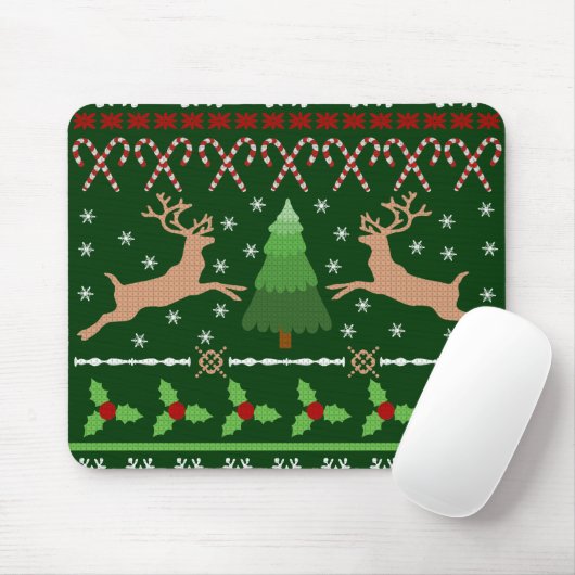 Lustige hässliche Weihnachtsstrickjacke Mousepad (Mit Mouse)