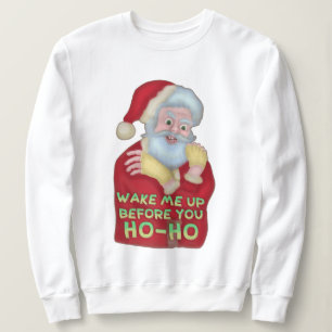 Lustige hässliche Weihnachtsstrickjacke Sankt Sweatshirt