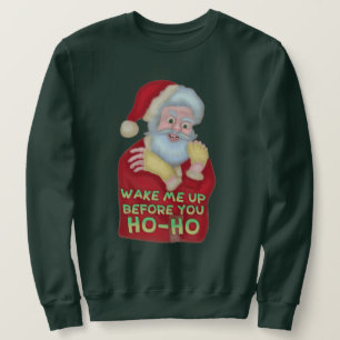 Lustige hässliche Weihnachtsstrickjacke Sankt Sweatshirt