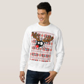 Lustige hässliche Weihnachtsstrickjacke Sweatshirt (Vorne ganz)