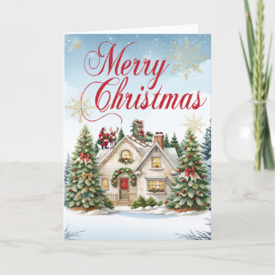Lustige Hausratversicherung Weihnachtskarte Feiertagskarte