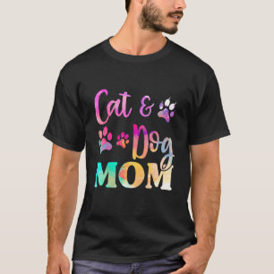 Lustige Haustier Katze Hund Mama Für Frauen Mutter T-Shirt