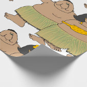 Lustige hawaiianische Hula-Tänzer Cartoon Geschenkpapier