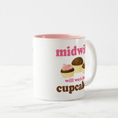 Lustige Hebamme Zweifarbige Tasse (VorderseiteRechts)