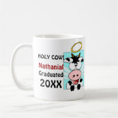 Lustige heilige Kuh-Abschluss-Geschenk-Tasse Kaffeetasse (Links)