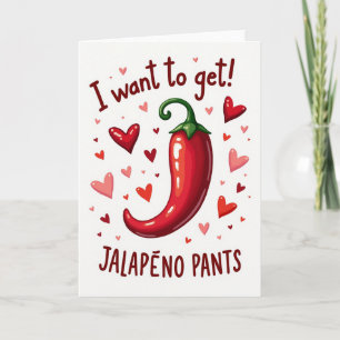 Lustige heiße Jalapeno-Hosen-Karte Karte