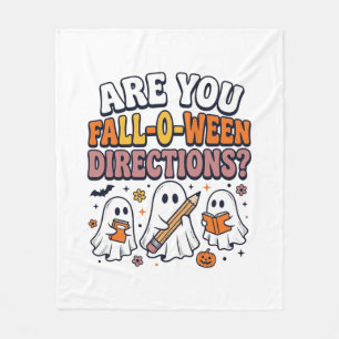 Lustige Herbst Halloween Lehrer Geist Anweisungen Fleecedecke