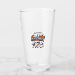 Lustige Herbst Halloween Lehrer Geist Anweisungen Glas