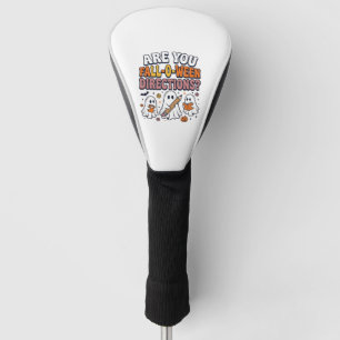 Lustige Herbst Halloween Lehrer Geist Anweisungen Golf Headcover