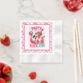 Lustige Herde Stern Rosa Flamingo-Party Serviette (Beispiel)