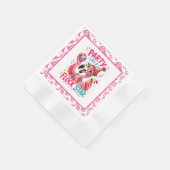 Lustige Herde Stern Rosa Flamingo-Party Serviette (Ecke)