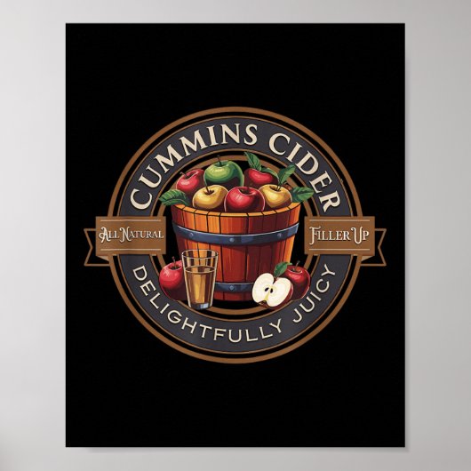 Lustige Herren Cummins Cider Poster (Vorne)
