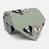 Lustige Herz-Charaktere Braut und Krawatte (Gerollt)