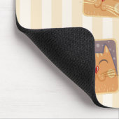 Lustige Herz-Nasen-Katzen Mousepad (Ecke)
