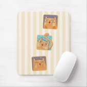 Lustige Herz-Nasen-Katzen Mousepad (Mit Mouse)