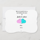 lustige Herz und Herz Einladung (Rückseite)