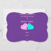 lustige Herz und Herz Einladung (Rückseite)