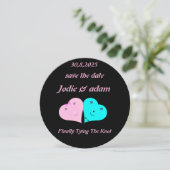 lustige Herz und Herz Save The Date (Stehend Vorderseite)