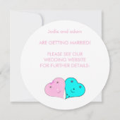 lustige Herz und Herz Save The Date (Rückseite)