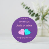 lustige Herz und Herz Save The Date (Stehend Vorderseite)