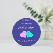 lustige Herz und Herz Save The Date (Stehend Vorderseite)