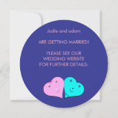 lustige Herz und Herz Save The Date (Rückseite)