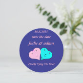 lustige Herz und Herz Save The Date (Stehend Vorderseite)