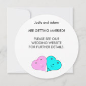 lustige Herz und Herz Save The Date (Rückseite)