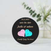 lustige Herz und Herz Save The Date (Stehend Vorderseite)