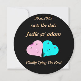 lustige Herz und Herz Save The Date