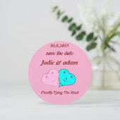 lustige Herz und Herz Save The Date (Stehend Vorderseite)