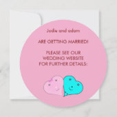 lustige Herz und Herz Save The Date (Rückseite)