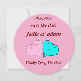 lustige Herz und Herz Save The Date