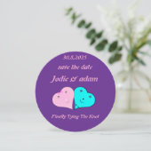 lustige Herz und Herz Save The Date (Stehend Vorderseite)