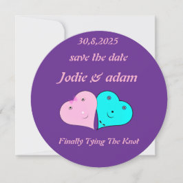 lustige Herz und Herz Save The Date