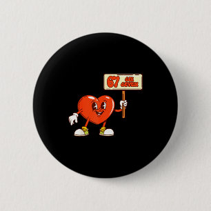 Lustige Herzen 67 Valentinstag Six Seven Meme Gen  Button