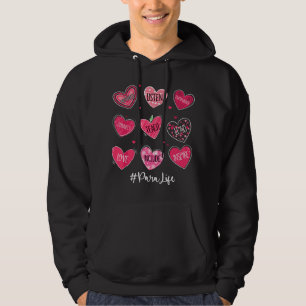 Lustige Herzen lehren Liebe inspirieren Para Leben Hoodie