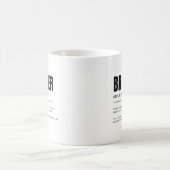 Lustige herzliche Bruder-Definition Kaffeetasse (Mittel)