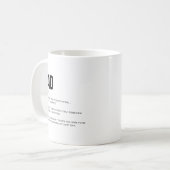 Lustige herzliche Dad-Definition Kaffeetasse (Vorderseite Links)